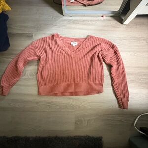 Victoria's Secret Pink V-Neck Sweater with Ribbed Knit